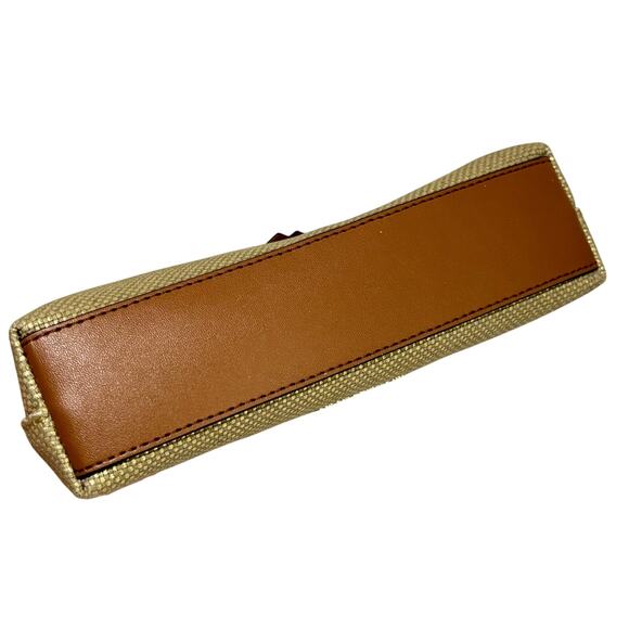 Michael Kors Talia wristlet purse wallet pale gold zipper pouch NEW canvas - Picture 7 of 10